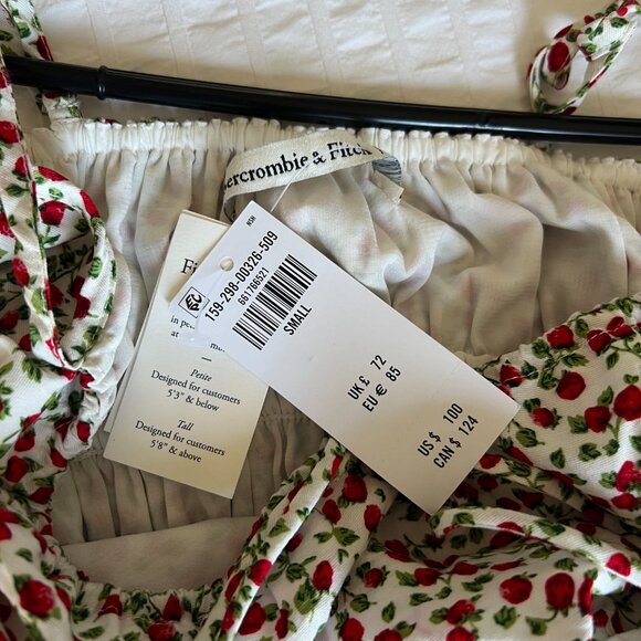 Abercrombie Smocked Tie-Front Maxi Dress, Floral, Size S - Picture 4 of 4